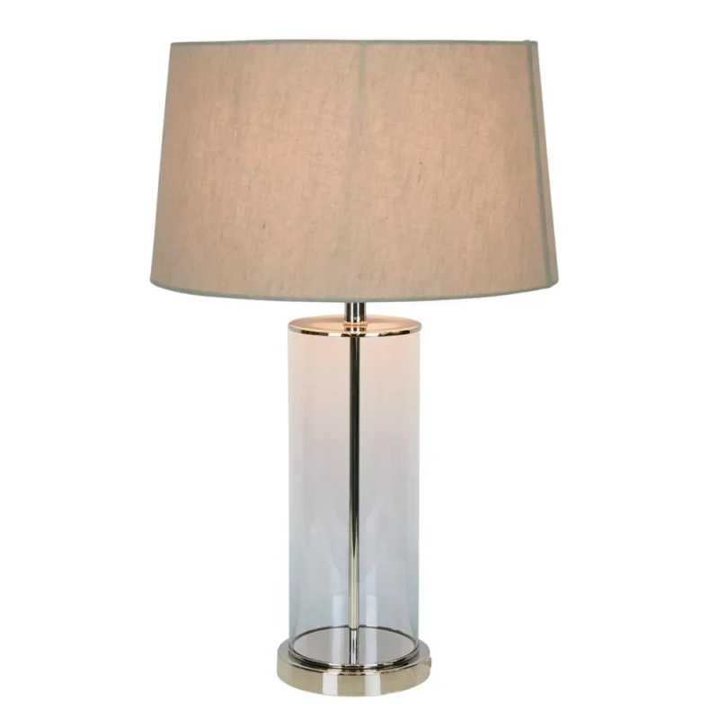 Iris Glass Table Lamp - Nickel