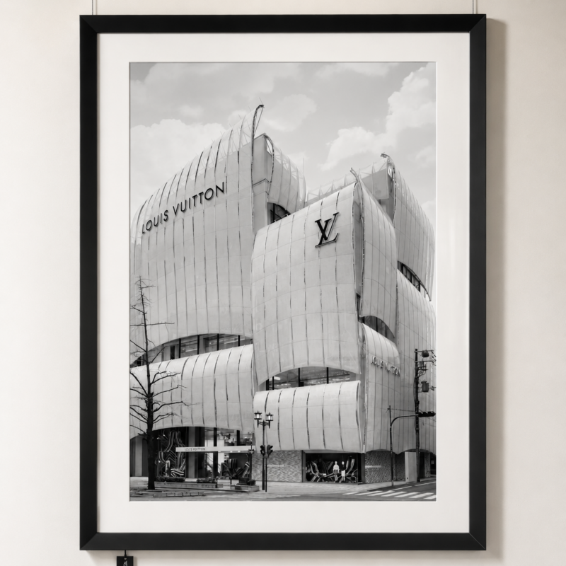 LOUIS VUITTON GLASS FRAMED PRINT - BLACK