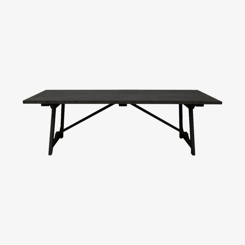 Loire Dining Table in Black Recycled Pine 2400L