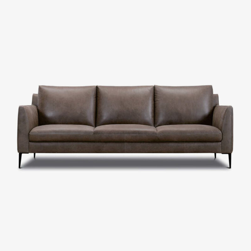 MATADOR 3 SEATER LEATHER SOFA CHARCOAL