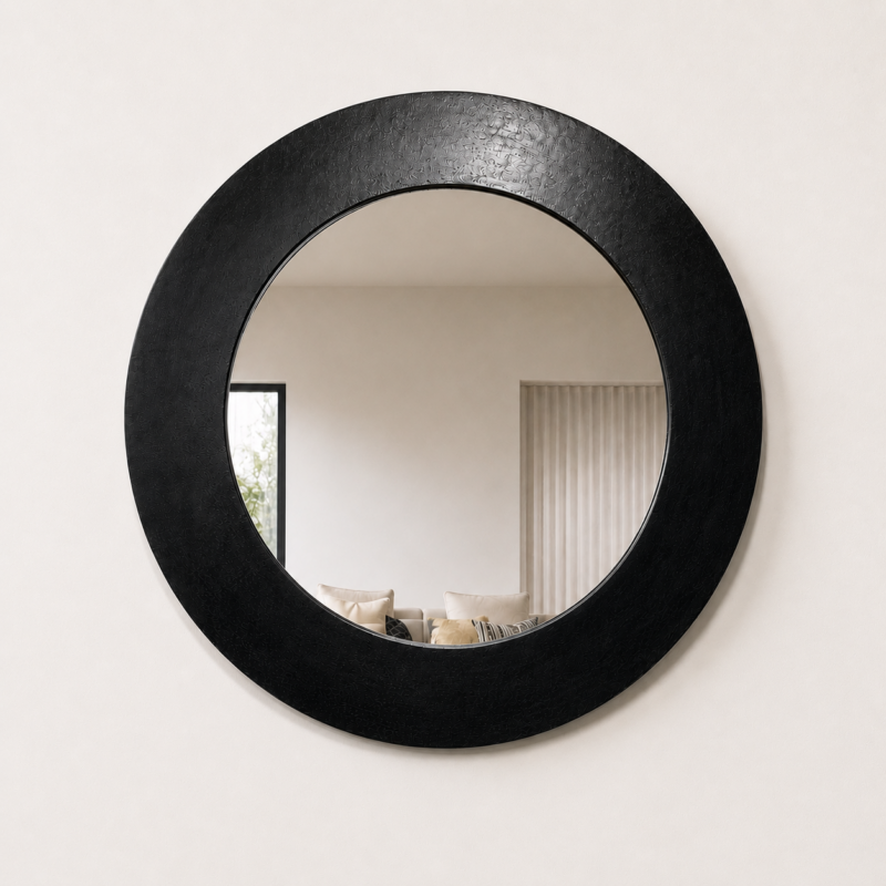 ROUND MIRROR IN BRONZE FINISH - 790DIA