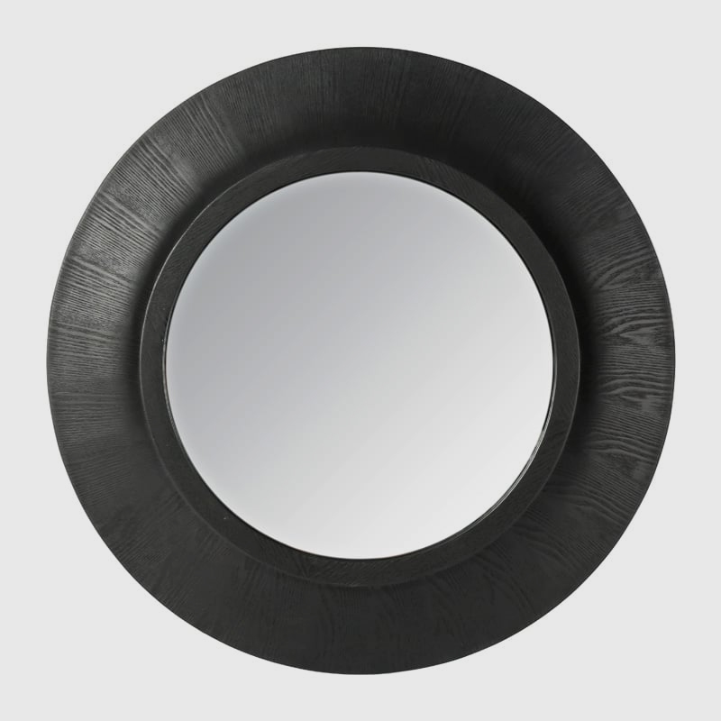 Madrid Wooden Mirror Round