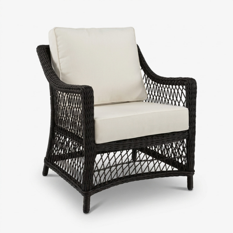 Marbella Outdoor Armchair – Black Twist
