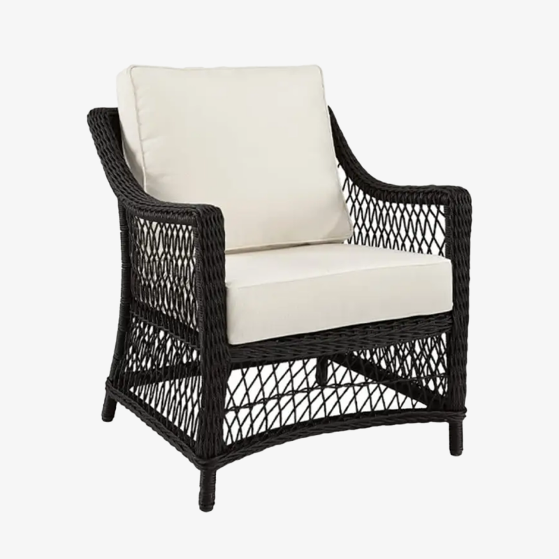 Marbella Outdoor Armchair – Black Twist