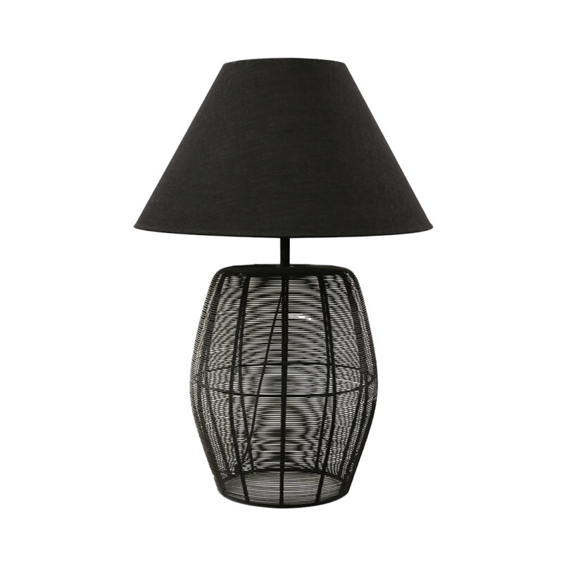 Marseille Large Black Iron Woven Lamp Base
