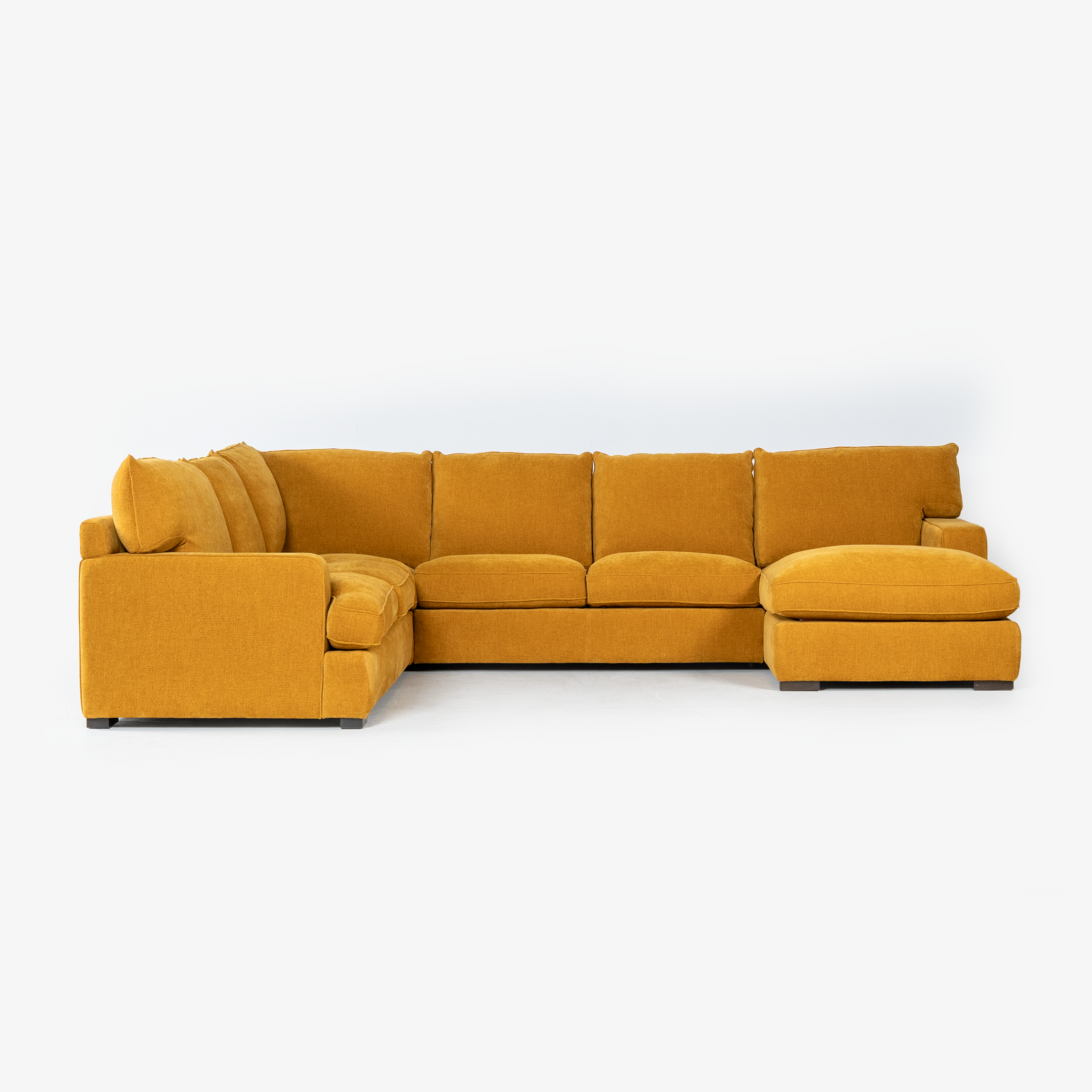 Mustard corner soft sofa angle
