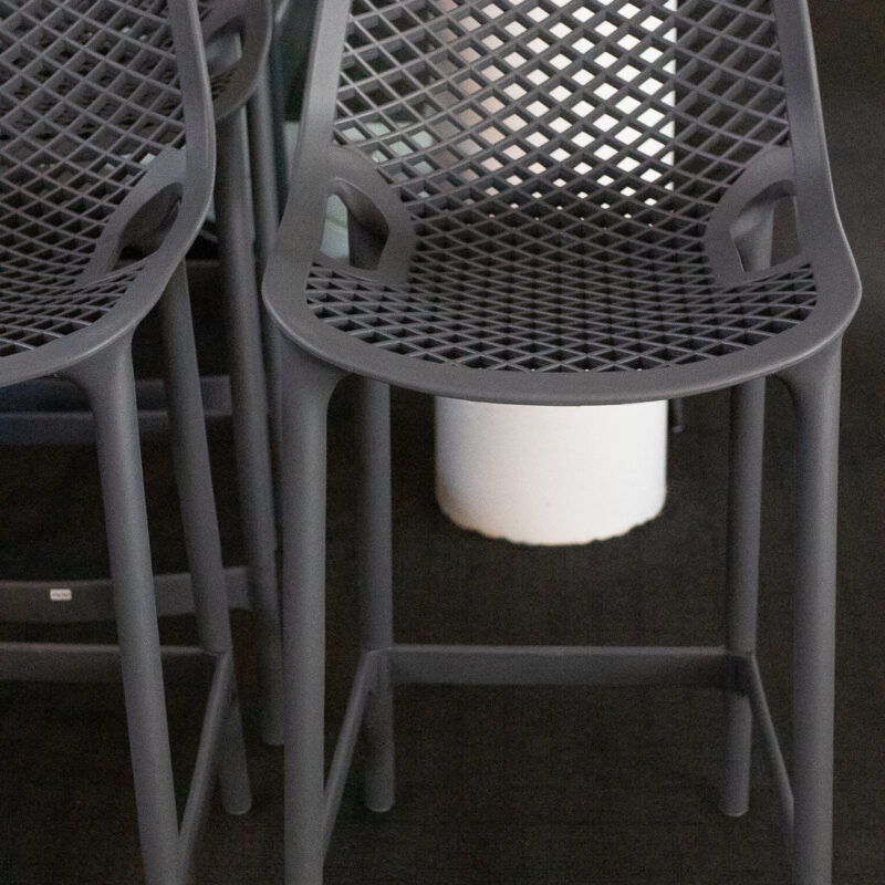 NEO OUTDOOR BAR STOOL CHARCOAL