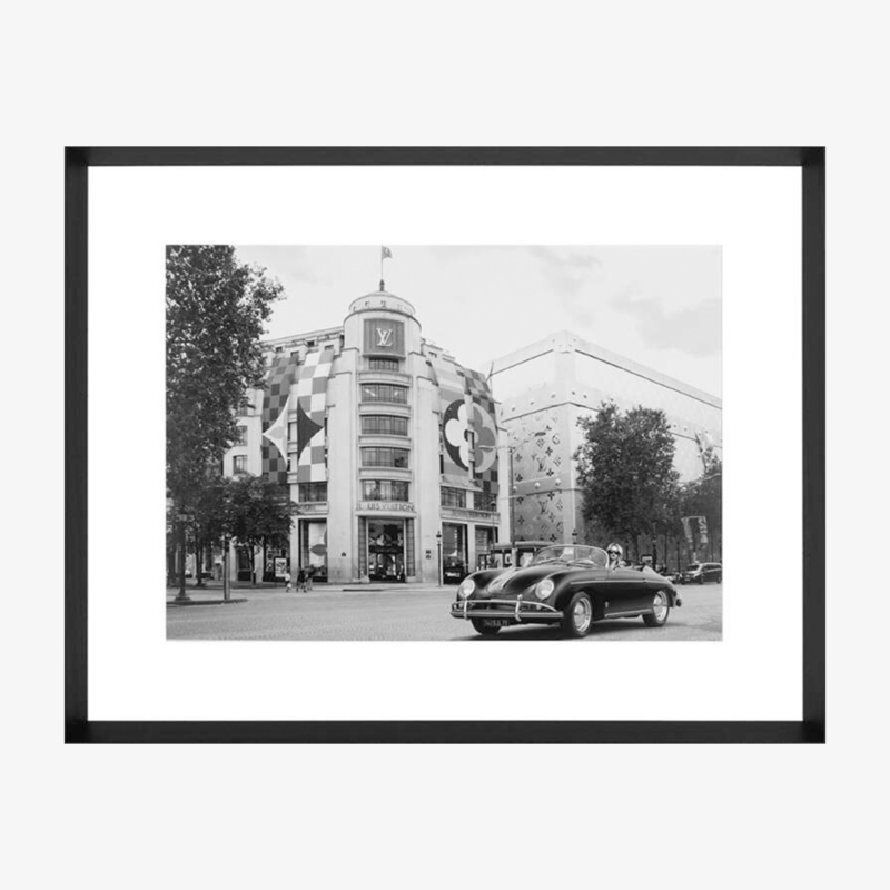 LUXURY CAR IN FRONT OF STORE PRINT