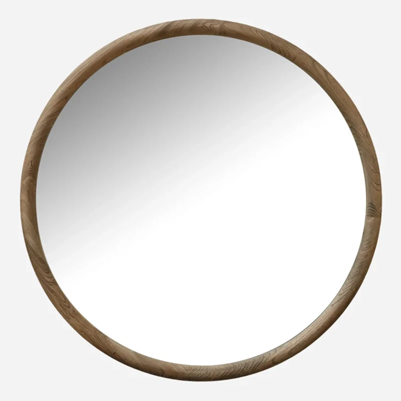 RIVIERA ROUND MIRROR NATURAL ELM