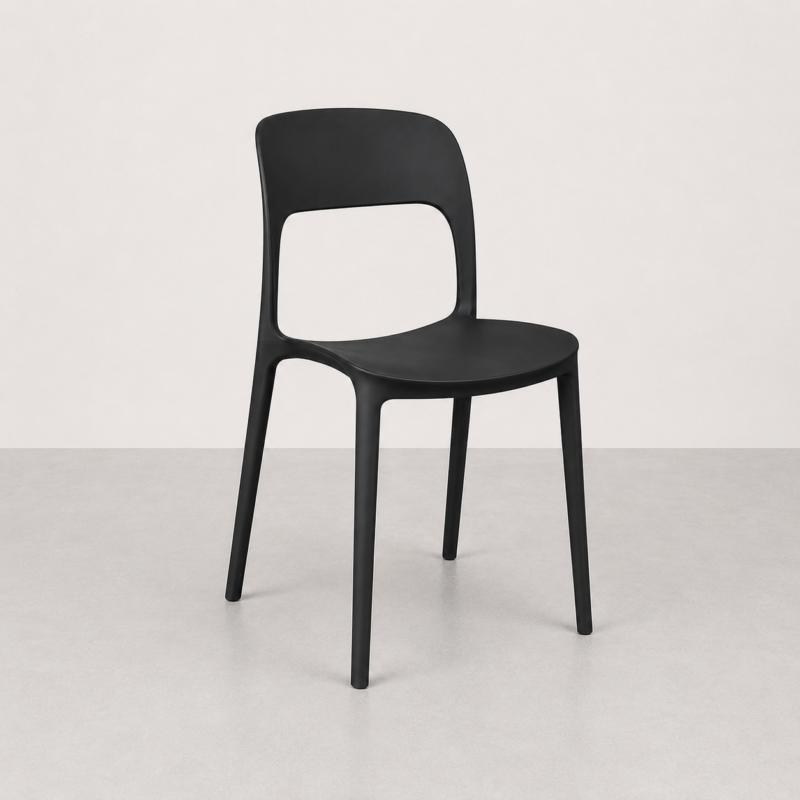 Riley Outdoor Dining Chair (Black)