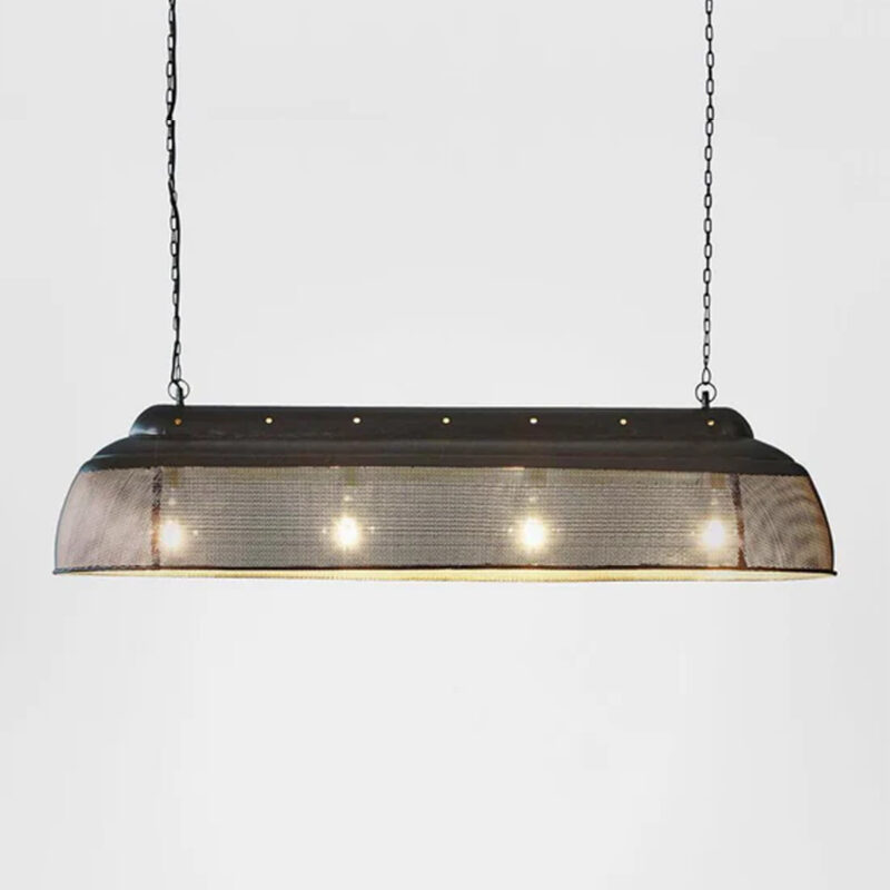 Riva Ceiling Pendant Extra Long Matt Black and Gold