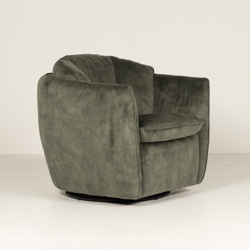 Rubic Swivel Chair - green velvet