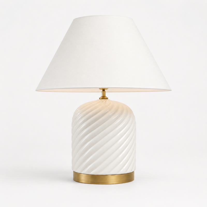 SAVONA TABLE LAMP - WHITE CERAMIC