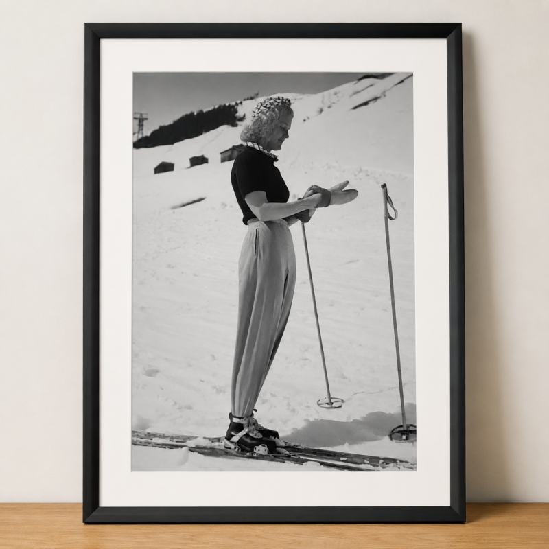 SKI FRAMED PRINT