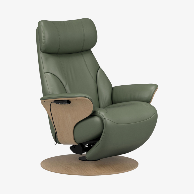 Stressless® Adam Power Leather Recliner - Disc Base