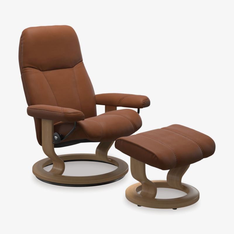 Stressless® Consul Leather Recliner - Classic Base