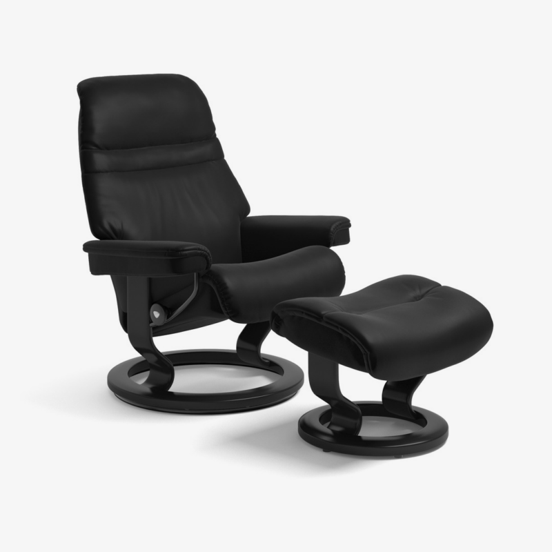 Stressless® Sunrise Leather Recliner - Classic Base - 3 Sizes Available - Special Buy