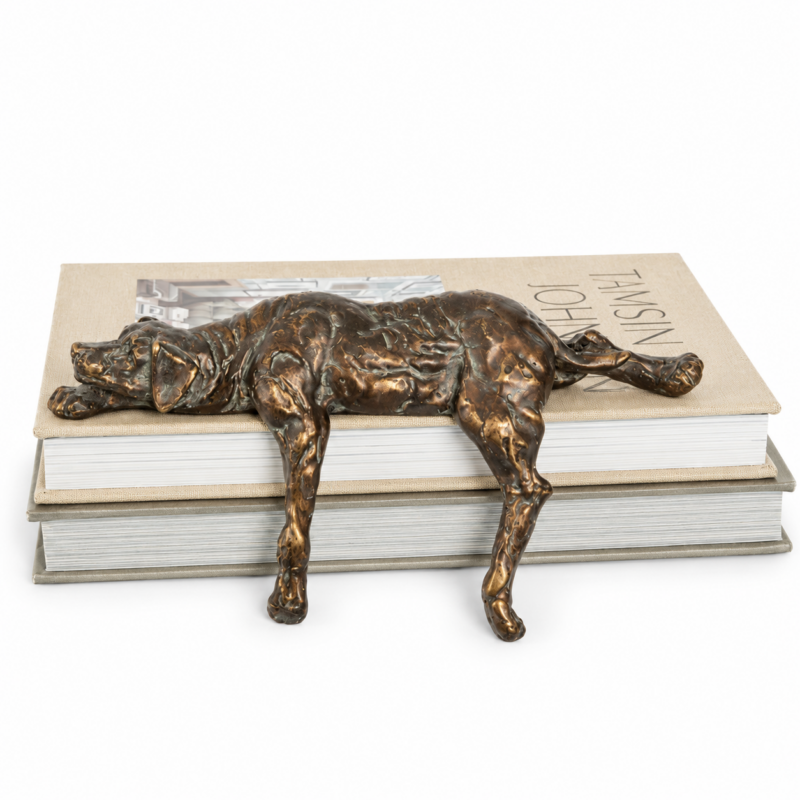 FLINT RESTING DOG - ANTIQUE FINISH