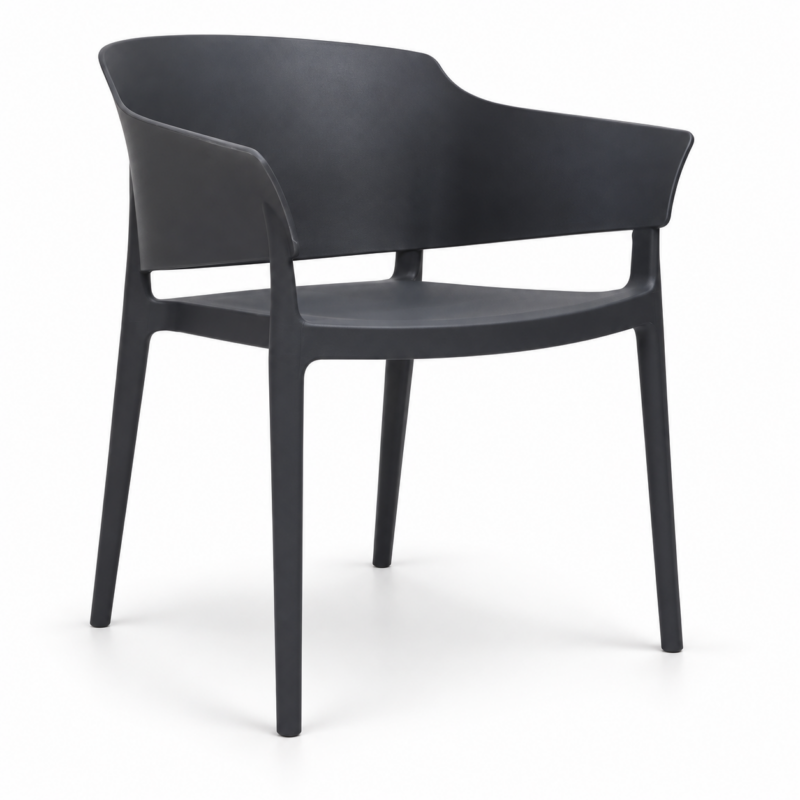 BILLY OUTDOOR DINING CHAIR BLACK