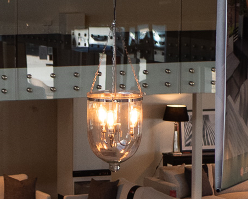 APARTMENTO GLASS/SILVER HANGING LIGHT