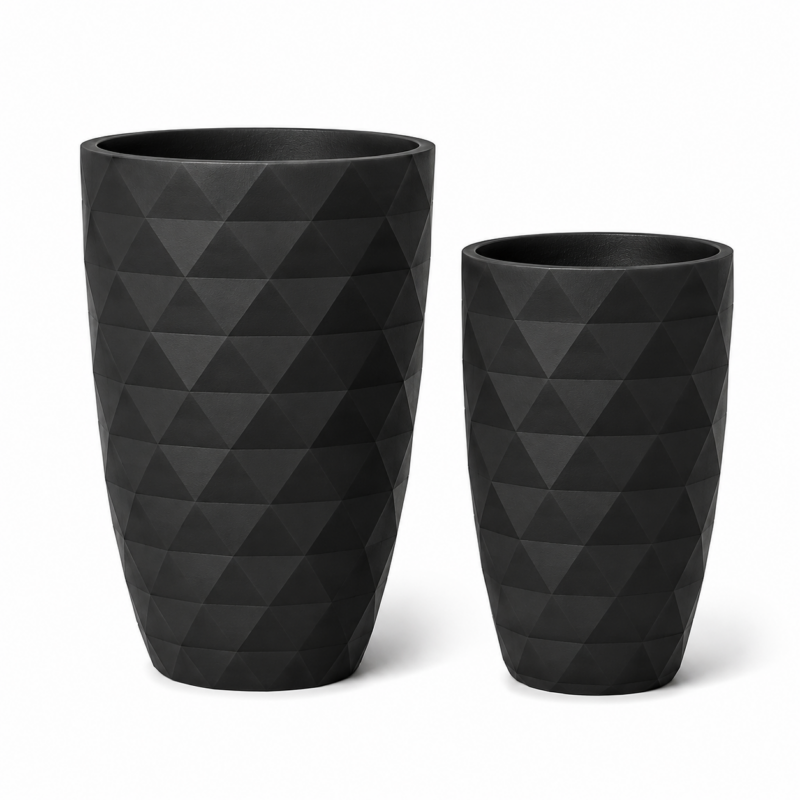 TALL DIAMOND PLANTER SET OF 2
