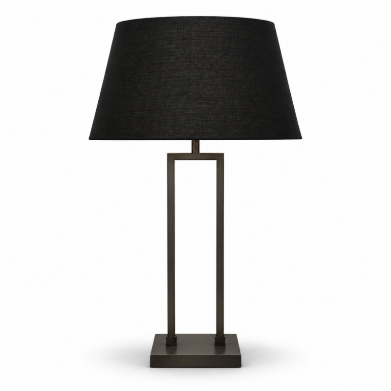TRINITY TABLE LAMP & BLACK SHADE