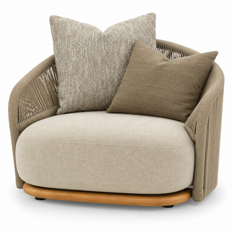 WAVE OUTDOOR SWIVEL CHAIR MOCHA