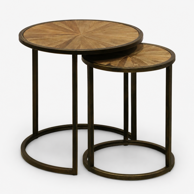 CAIRO SET OF 2 OCCASIONAL TABLES ELM
