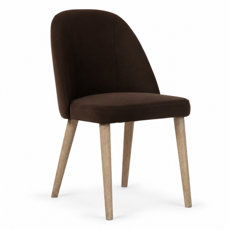 Dupont Dining Chair Brown Velvet