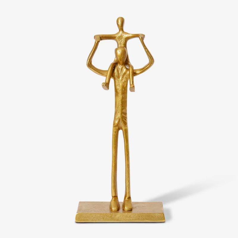 Father and Son Sculpture Gold