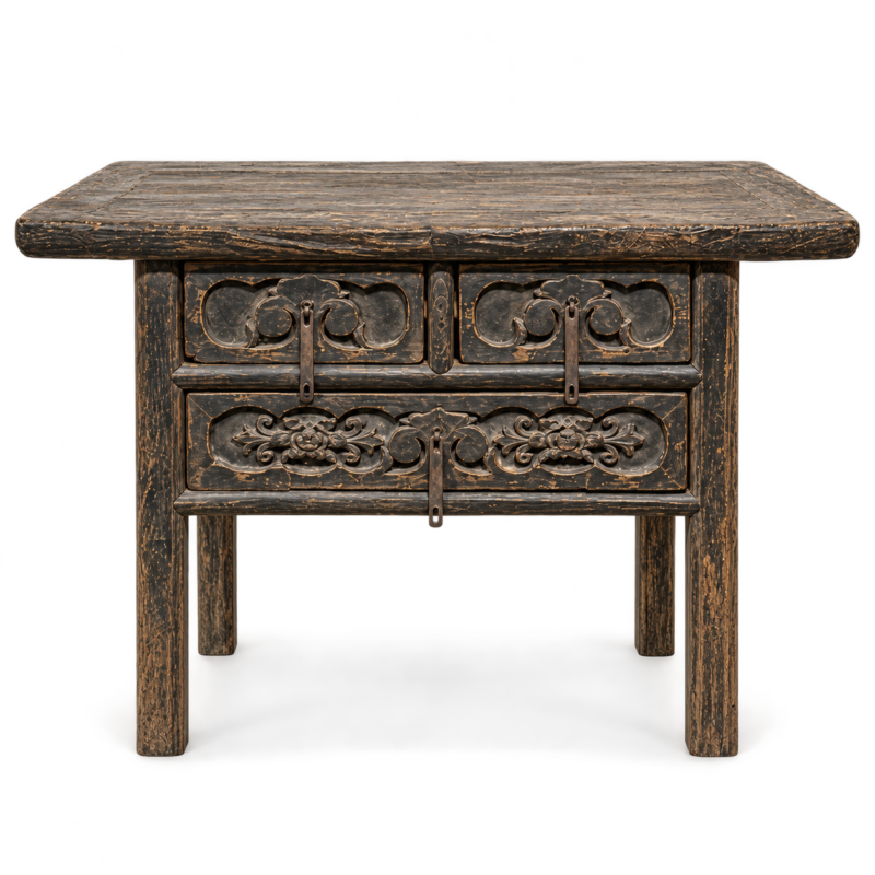 ANTIQUE SHANXI 3 DRAWER CONSOLE