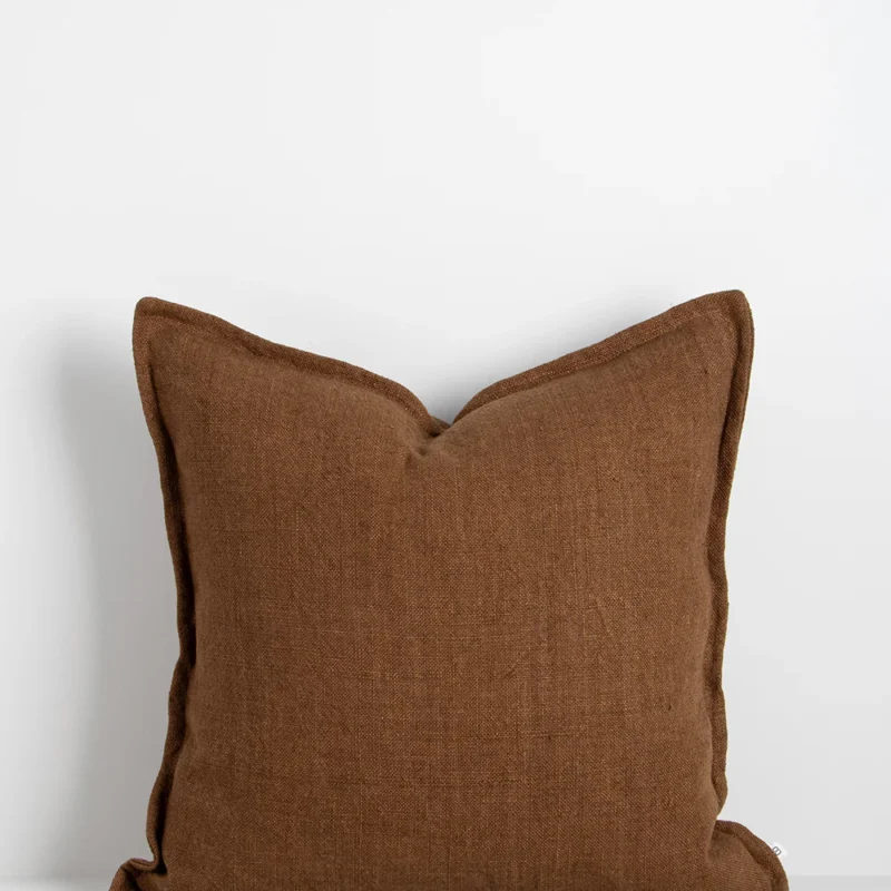 FLAXMILL CUSHION PECAN 500mm X 500mm