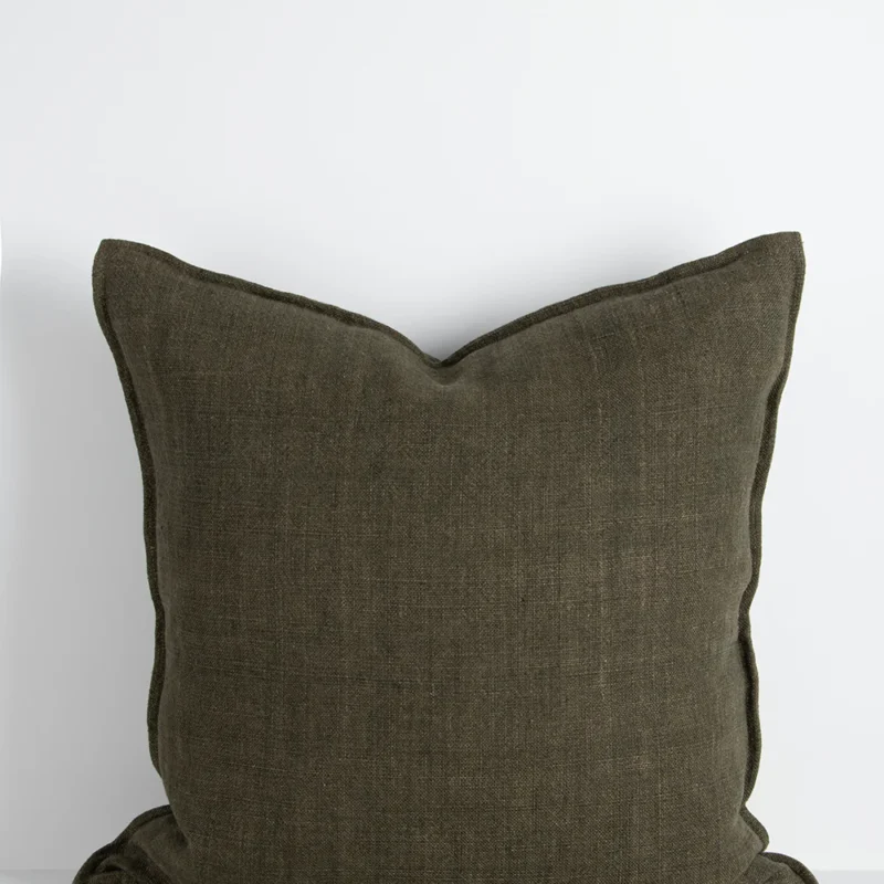 FLAXMILL CUSHION WINTER MOSS 600mm X 600mm