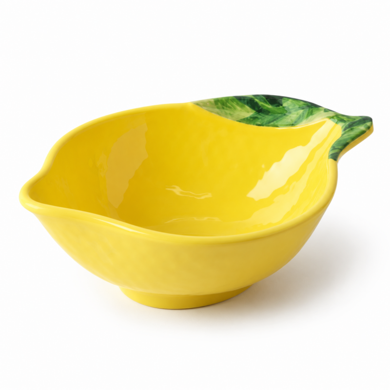 MELAMINE LEMON DISH - YELLOW /GREEN