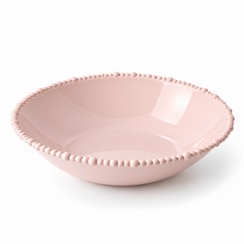 MELAMINE PEARL TAPERED BOWL PINK