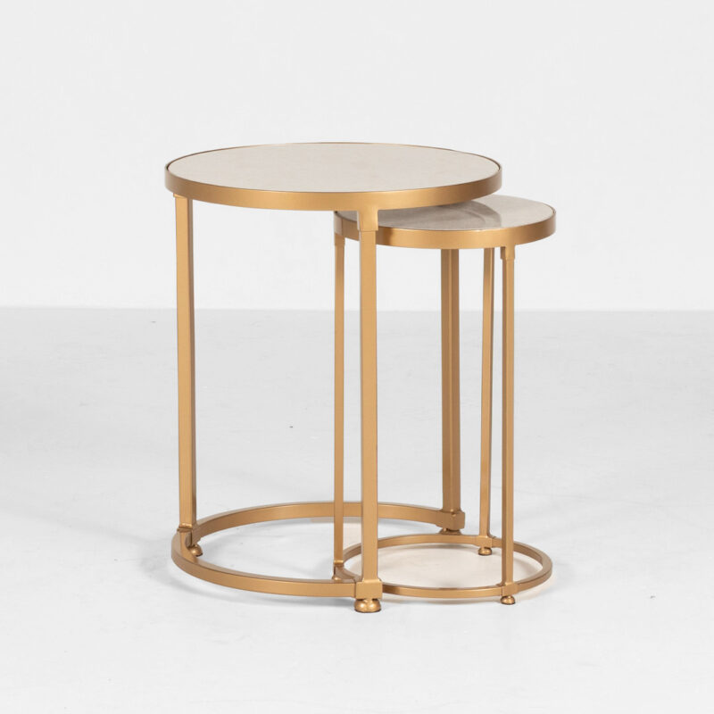 Monaco Nesting Side Table Set - Gold
