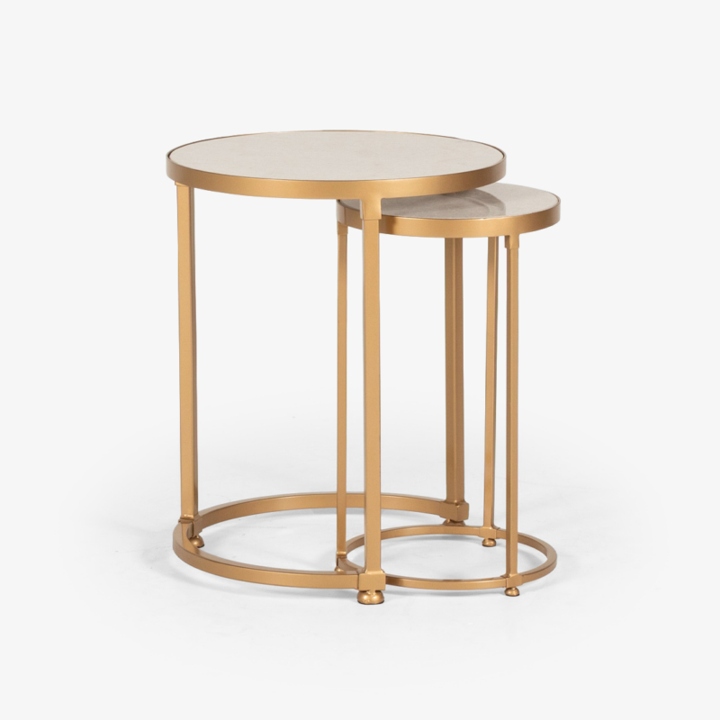 Monaco Nesting Side Table Set Gold