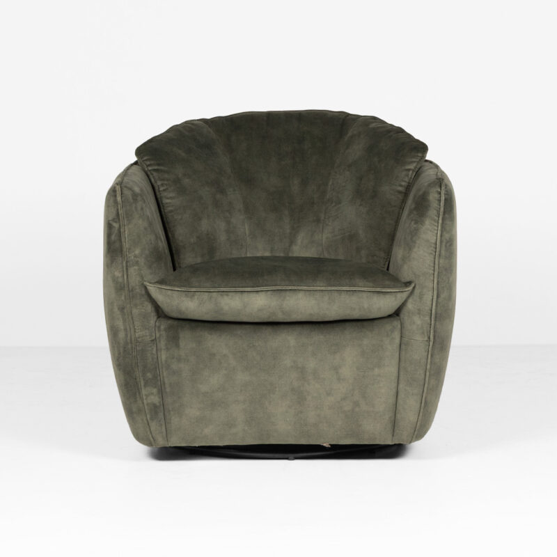 Rubic Swivel Chair - green velvet