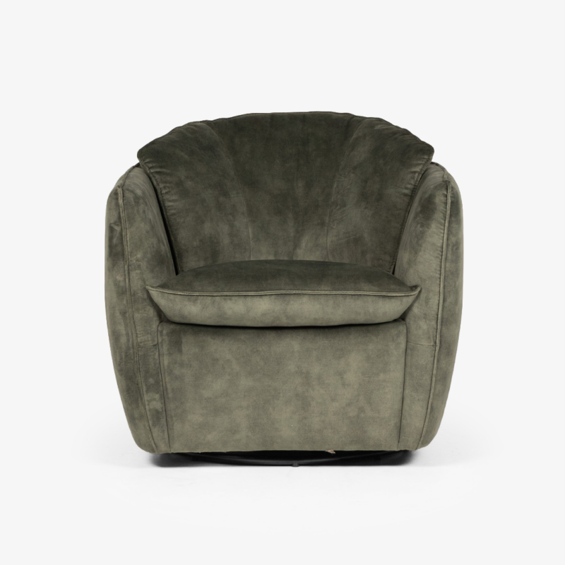 Rubic Swivel Chair green velvet