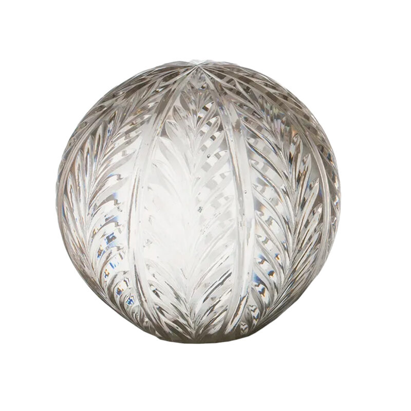 Wing Cut Glass Ball 4"